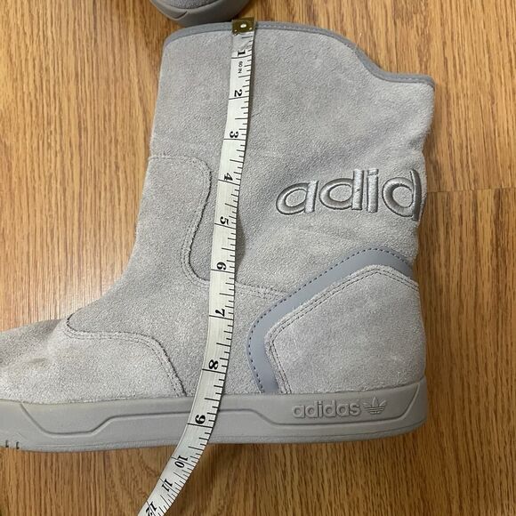 RARE!! ADIDAS gray suede sherpa lined slip on Extaboot size US 8 - Picture 11 of 12